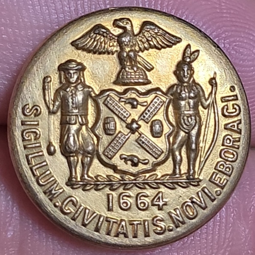 Waterbury Button Co Brass New York City Police Department (NYPD) uniform button